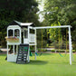2MamaBees Reign Two Story Playhouse with Reign Swing Attachment - Lifestyle