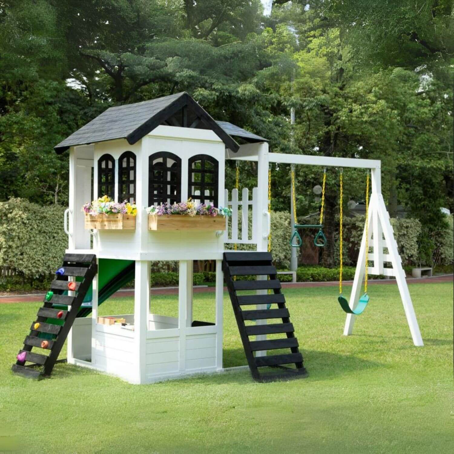 2MamaBees Reign Two Story Playhouse - Lifestyle