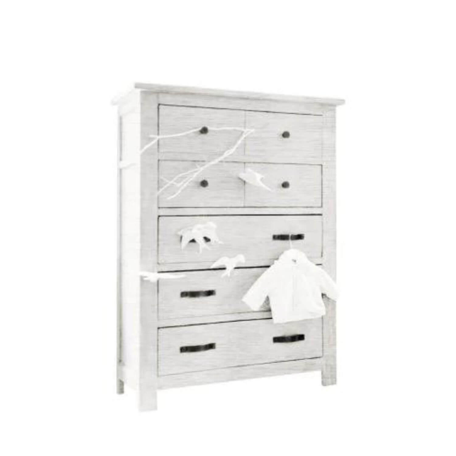 Milk Street Baby Relic 5 Drawer Chest Cloud