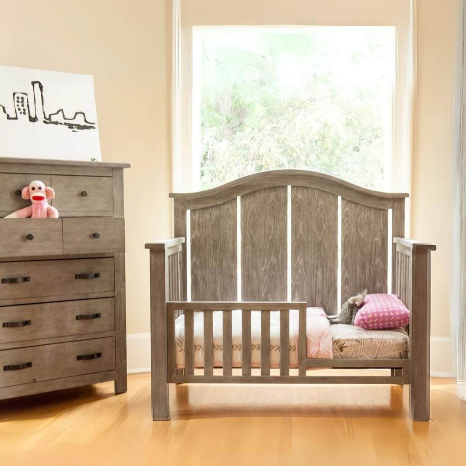 Milk Street Baby Relic Toddler Bed Conversion Kit Fossil - Lifestyle