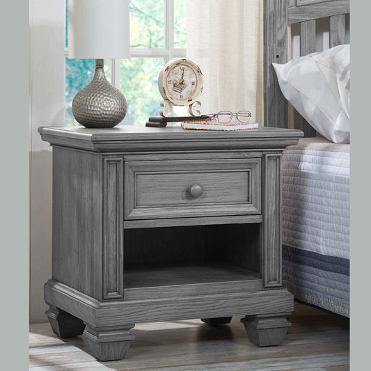 Soho Baby Richmond 1-Drawer Nightstand | Brushed Gray