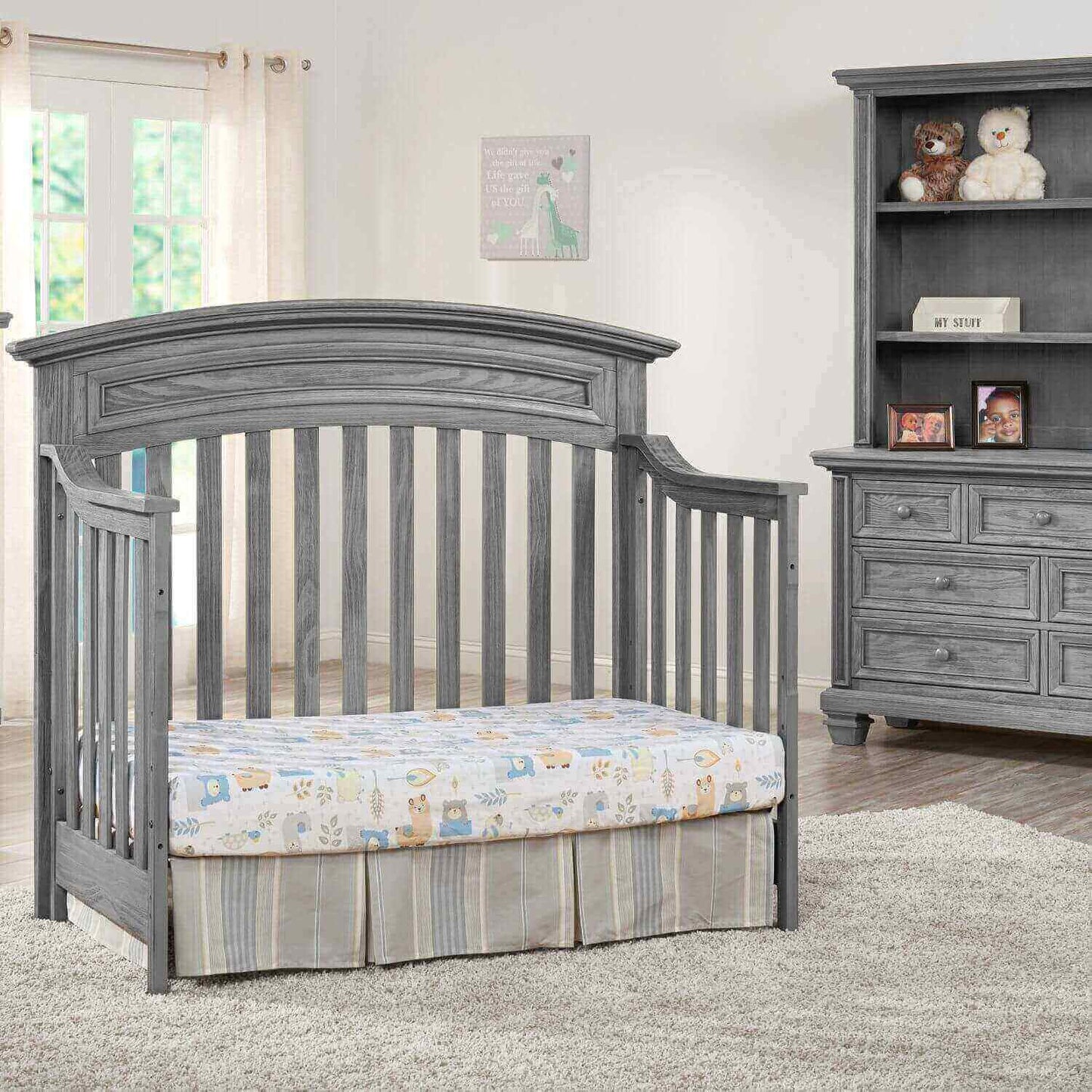 Soho Baby Richmond 4-in-1 Convertible Crib | Brushed Gray