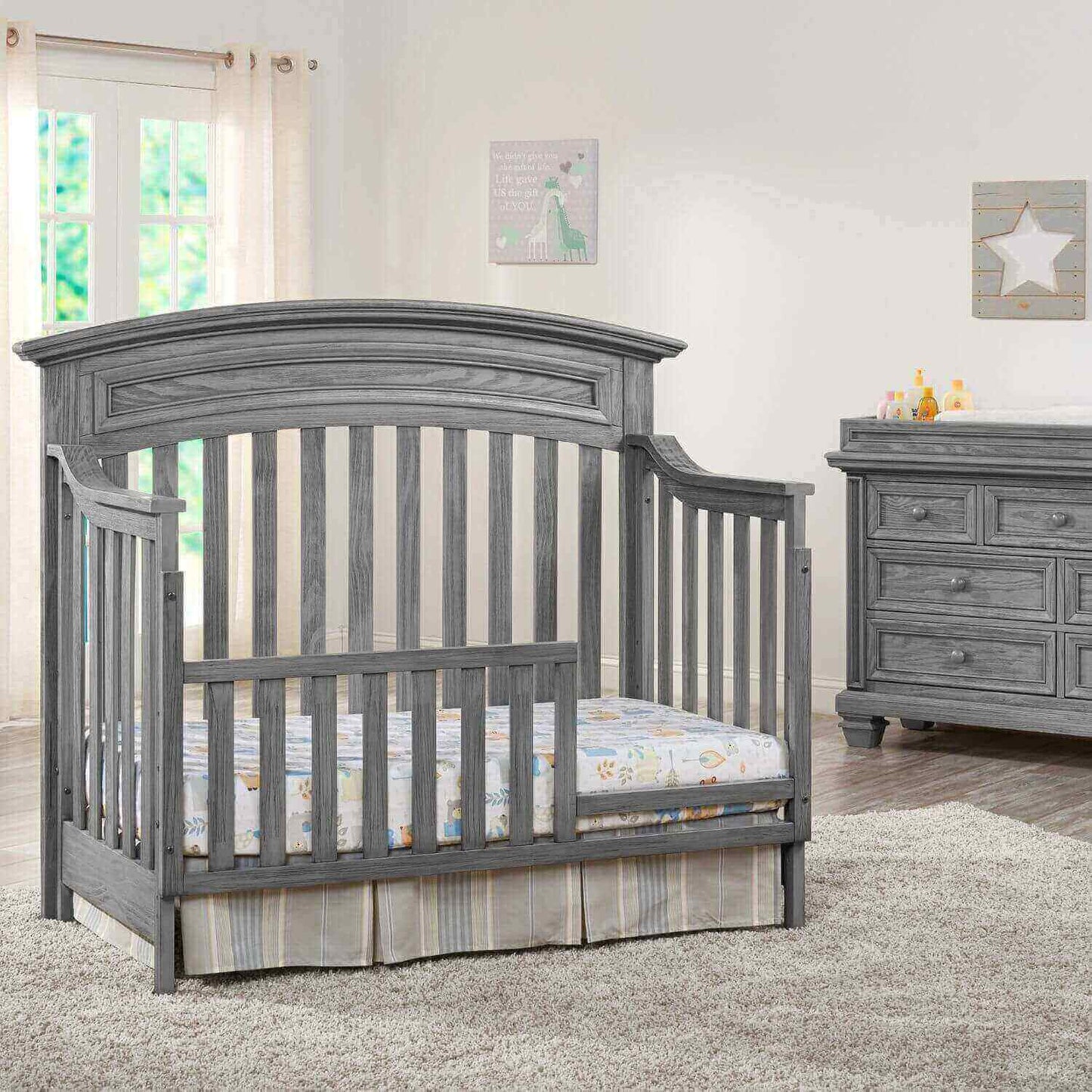 Soho Baby Richmond 4-in-1 Convertible Crib | Brushed Gray