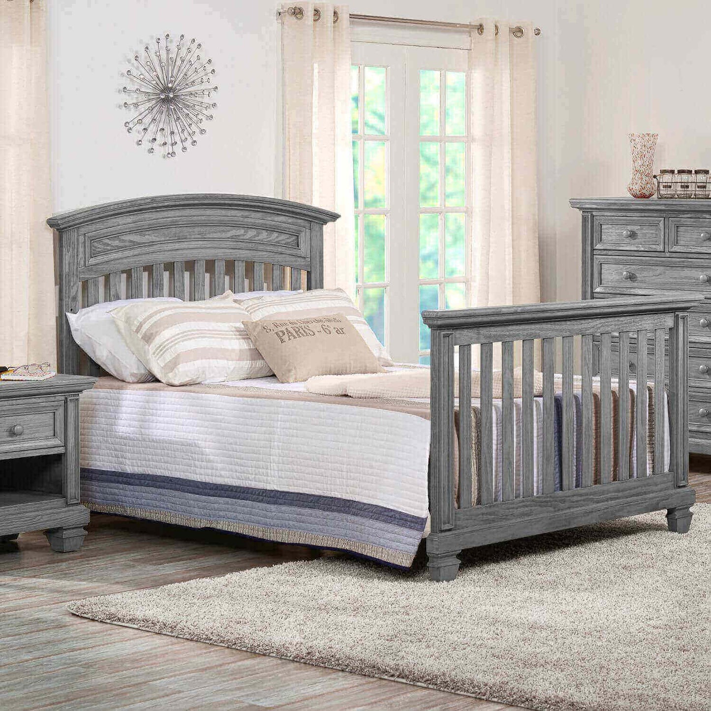 Soho Baby Richmond 4-in-1 Convertible Crib | Brushed Gray