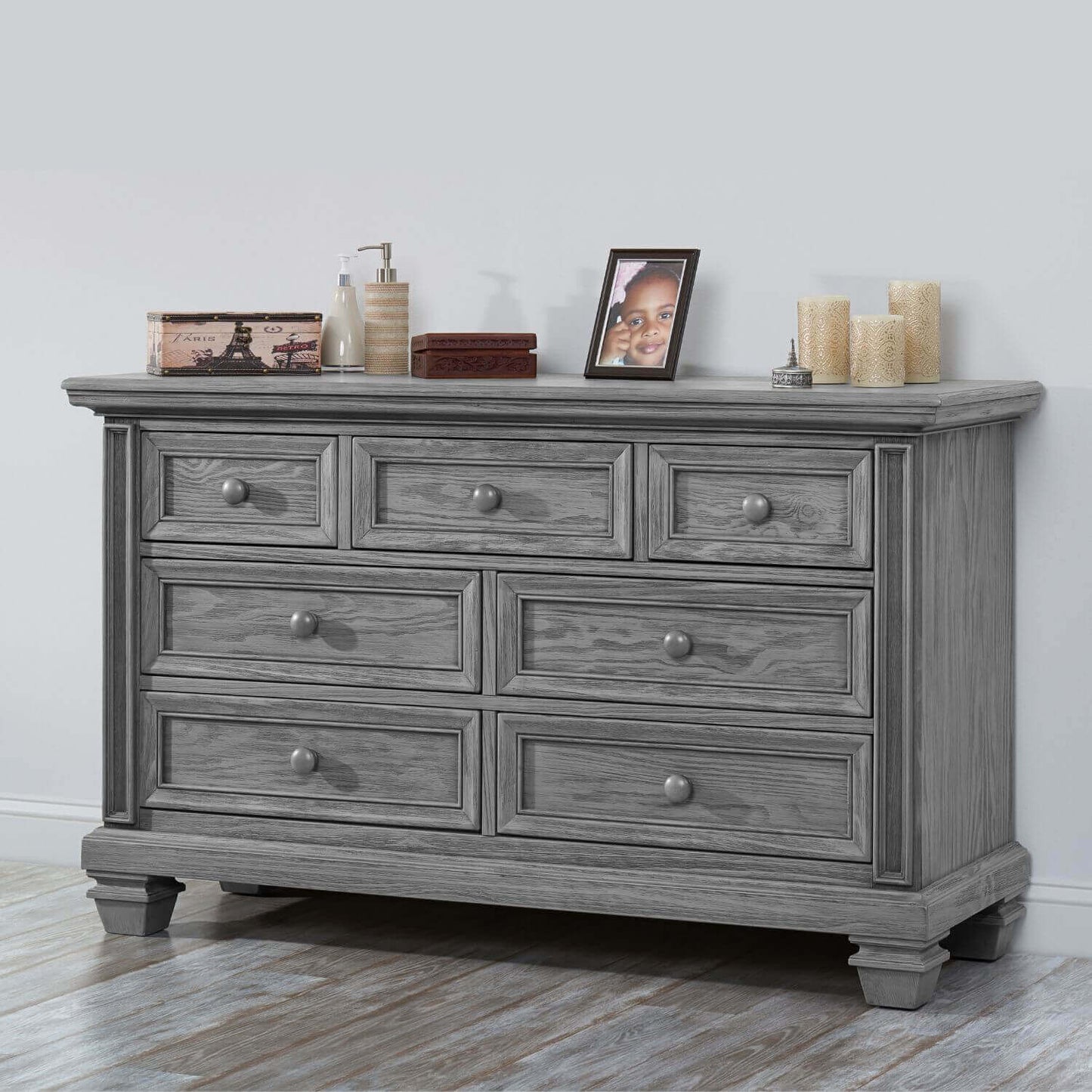 Soho Baby Richmond 7-Drawer Dresser | Brushed Gray