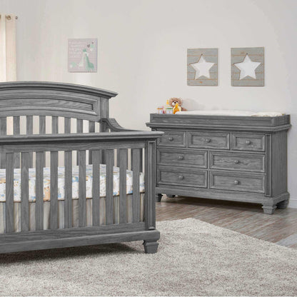 Soho Baby Richmond Changing Topper For 7-Drawer Dresser | Brushed Gray