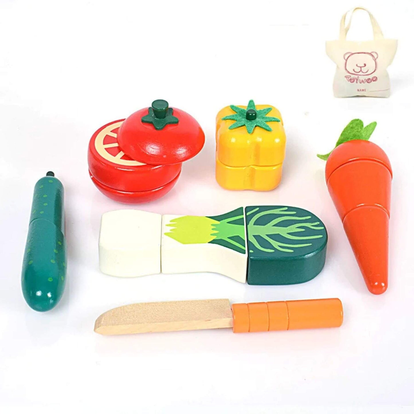RocketBaby USA Wooden Pretend Play Food | Vegetable Set D
