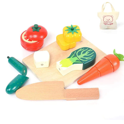 RocketBaby USA Wooden Pretend Play Food | Vegetable Set E