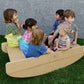 Kids Riding on RAD Children's Furniture Rocking Boat / Steps