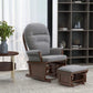 HOMCOM Rocking Chair Set with Ottoman Dark Gray