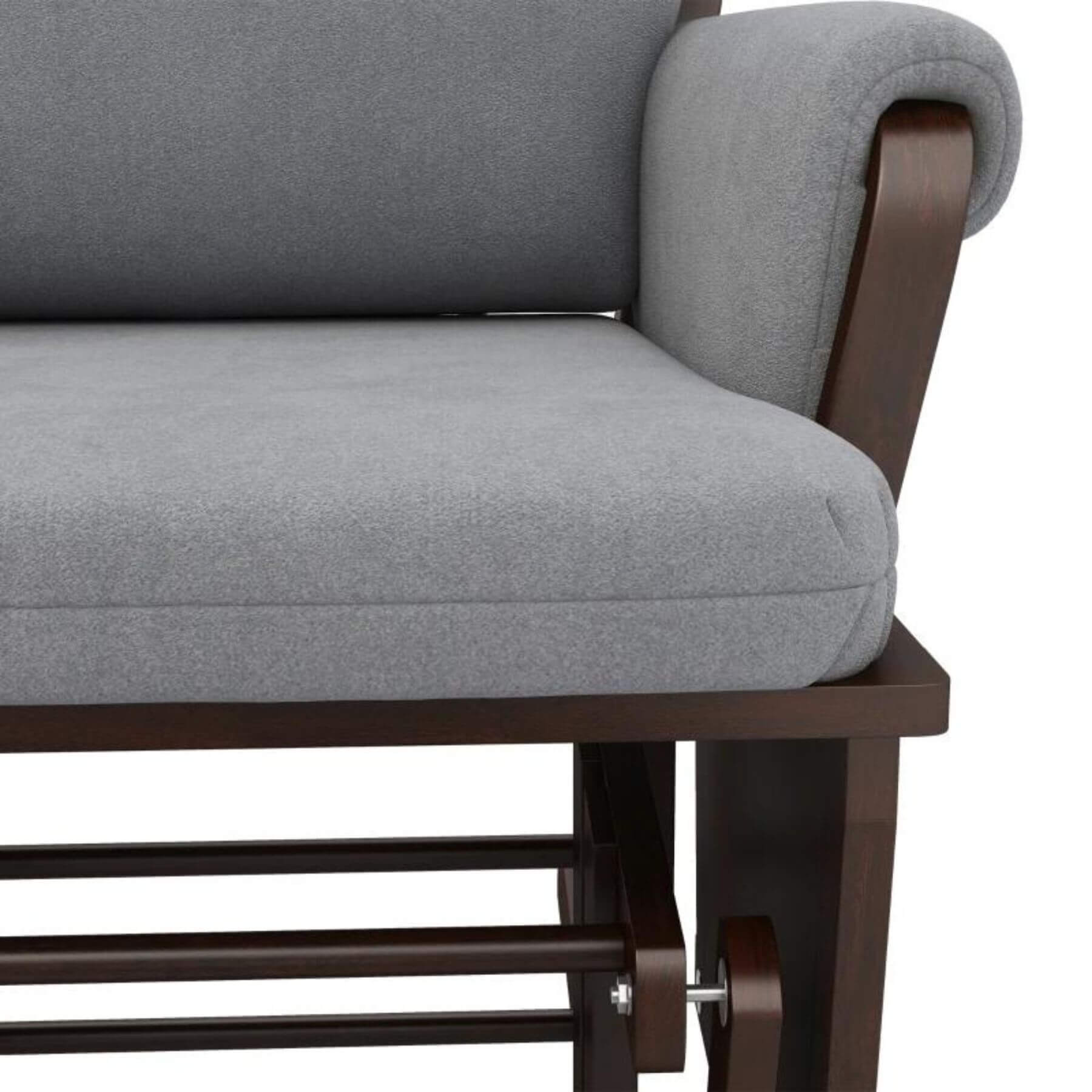 Detail of HOMCOM Rocking Chair Set with Ottoman Dark Gray