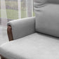 Detail of HOMCOM Rocking Chair Set with Ottoman Light Gray