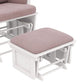 Back of HOMCOM Rocking Chair Set with Ottoman Pink