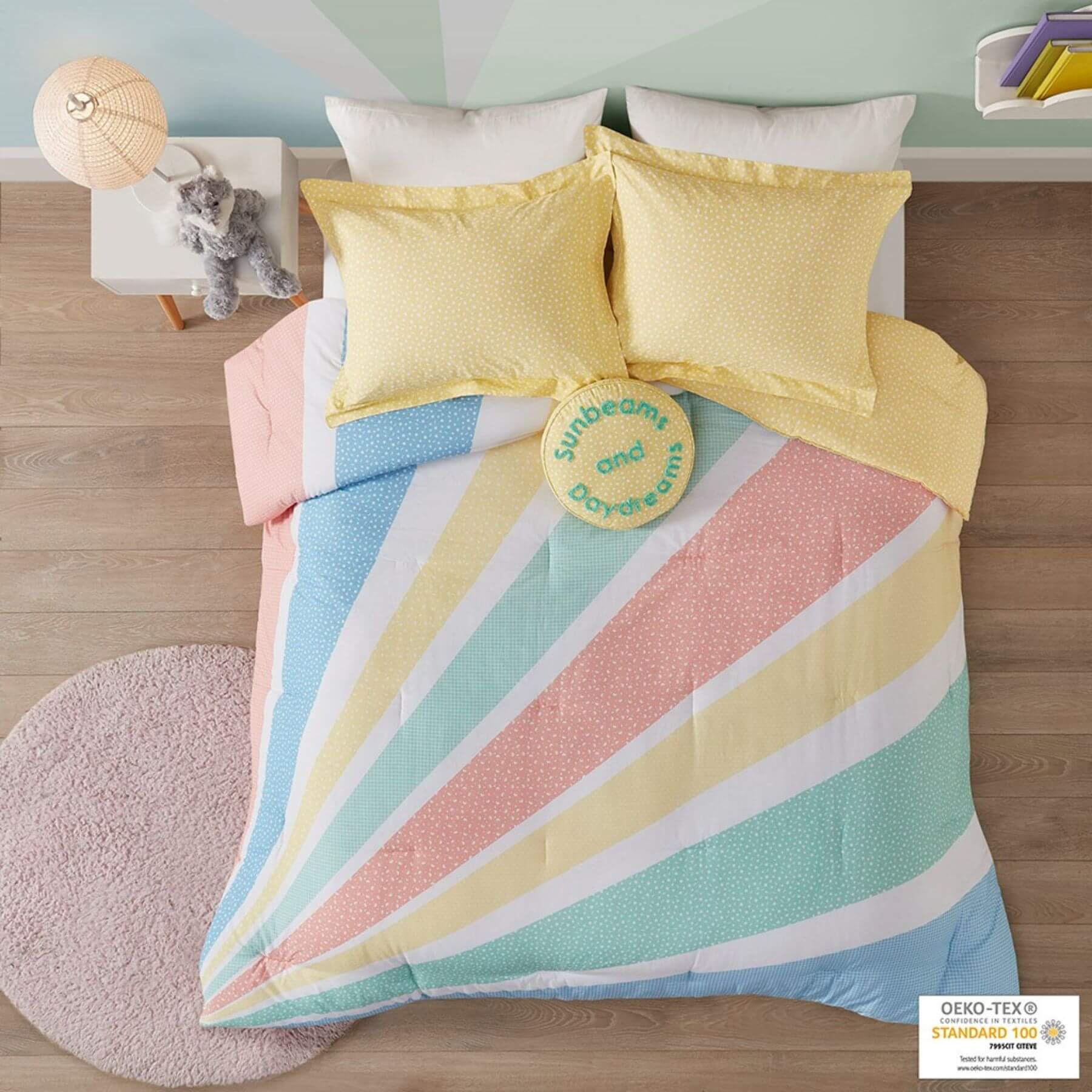 Rory Rainbow Sunburst Reversible Cotton Comforter Set