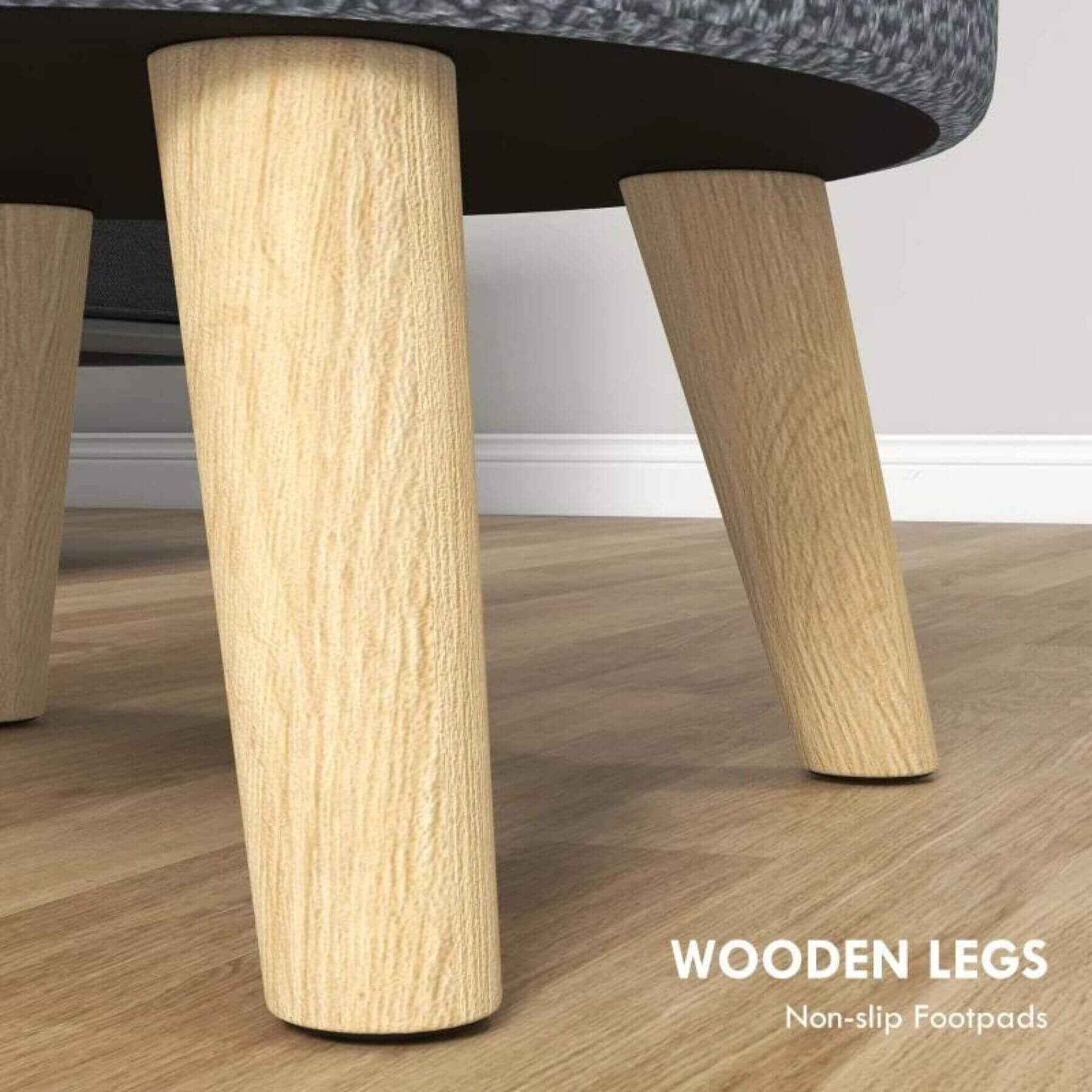 Legs of HOMCOM Round Ottoman Stool