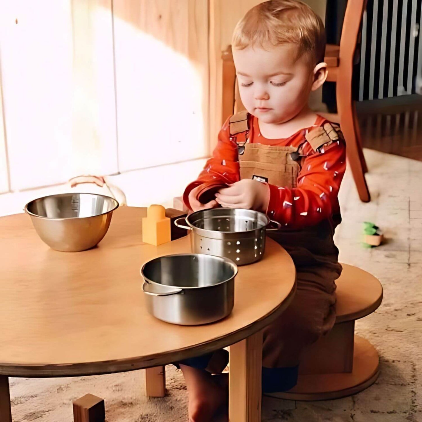 Boy Playing at RAD Children's Furniture Round Table