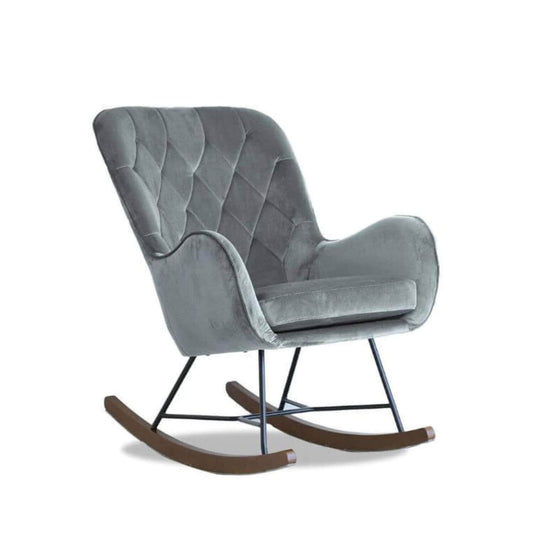 Ashcroft Rudnick Mercury Row Fabric Nursery Rocking Chair | Dark Grey