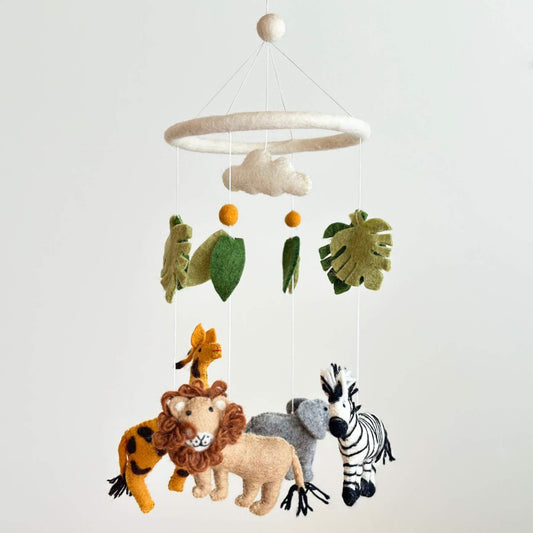 Ganapati Crafts Co. Felt Baby Mobile - Safari Jungle