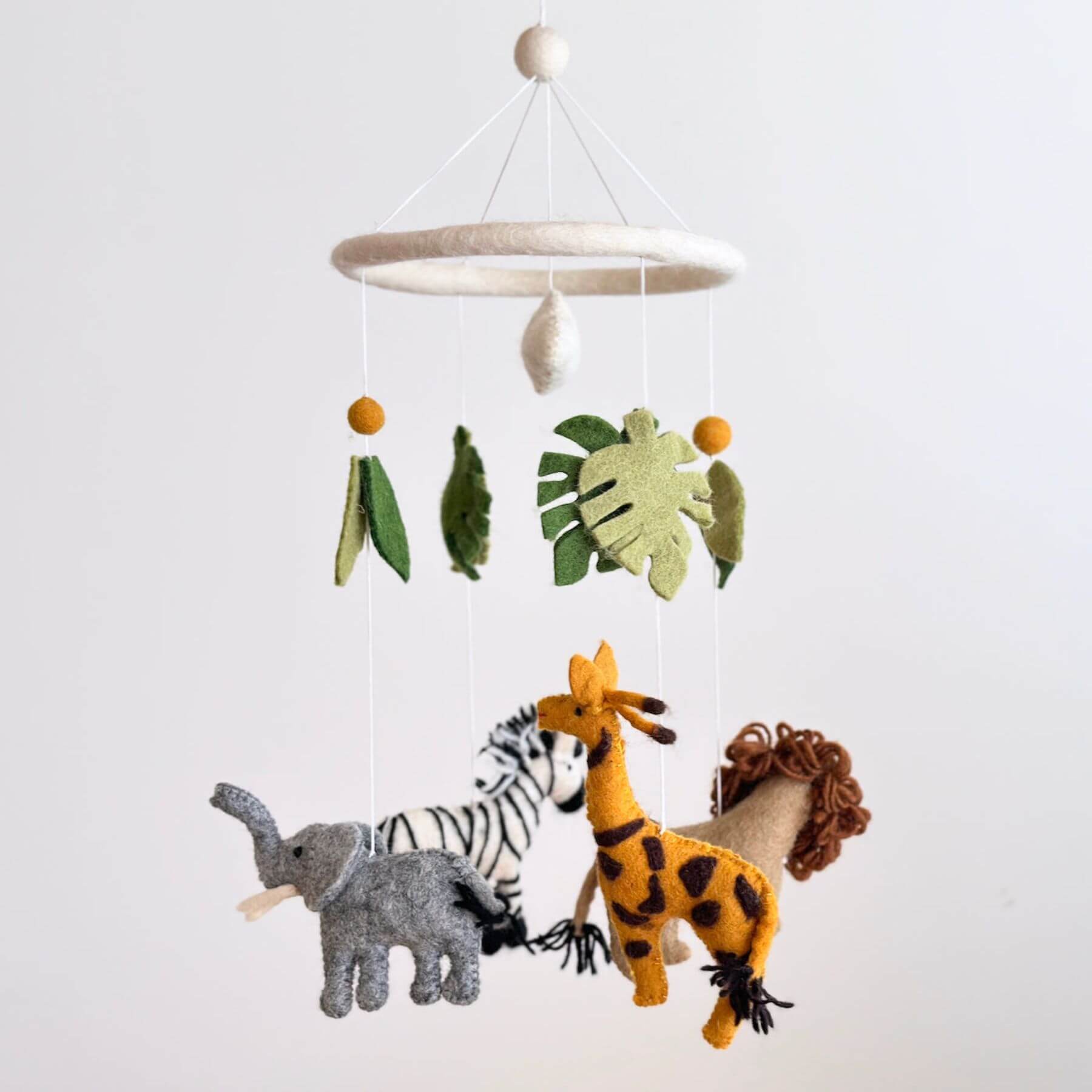 Ganapati Crafts Co. Felt Baby Mobile - Safari Jungle