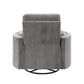 ACME Sagen Wooden Swivel Glider Recliner | Charcoal