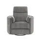 ACME Sagen Wooden Swivel Glider Recliner | Charcoal