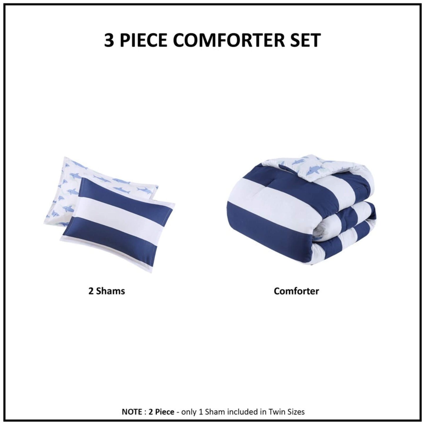 Sammie Cotton Cabana Stripe Reversible Comforter Set Navy