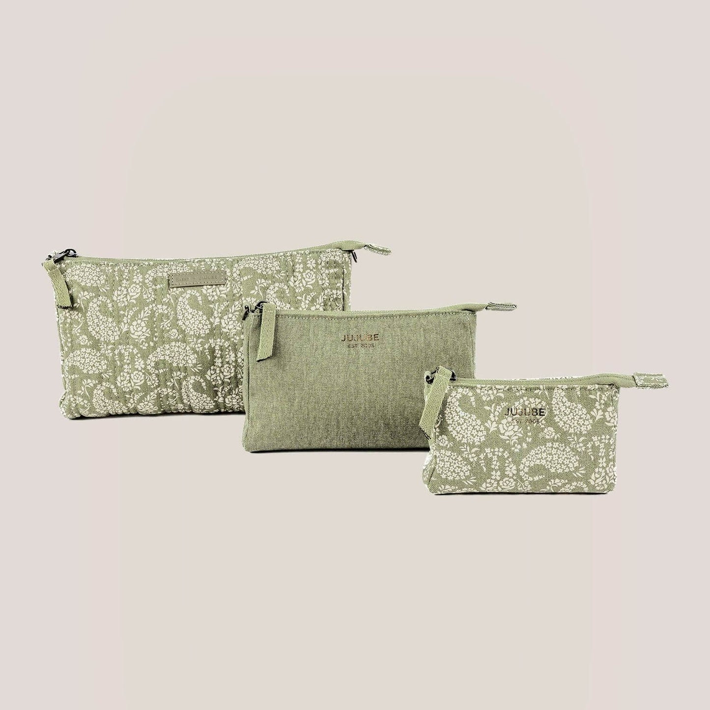 Sazan + JuJuBe 3-piece Pouch Clutch Purse Set - Paisley Floral