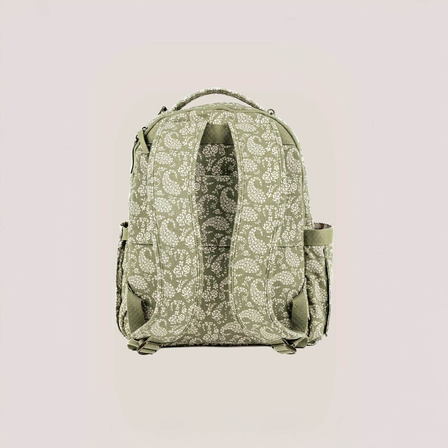 Back Side of Sazan + JuJuBe Classic Diaper Backpack - Paisley Floral