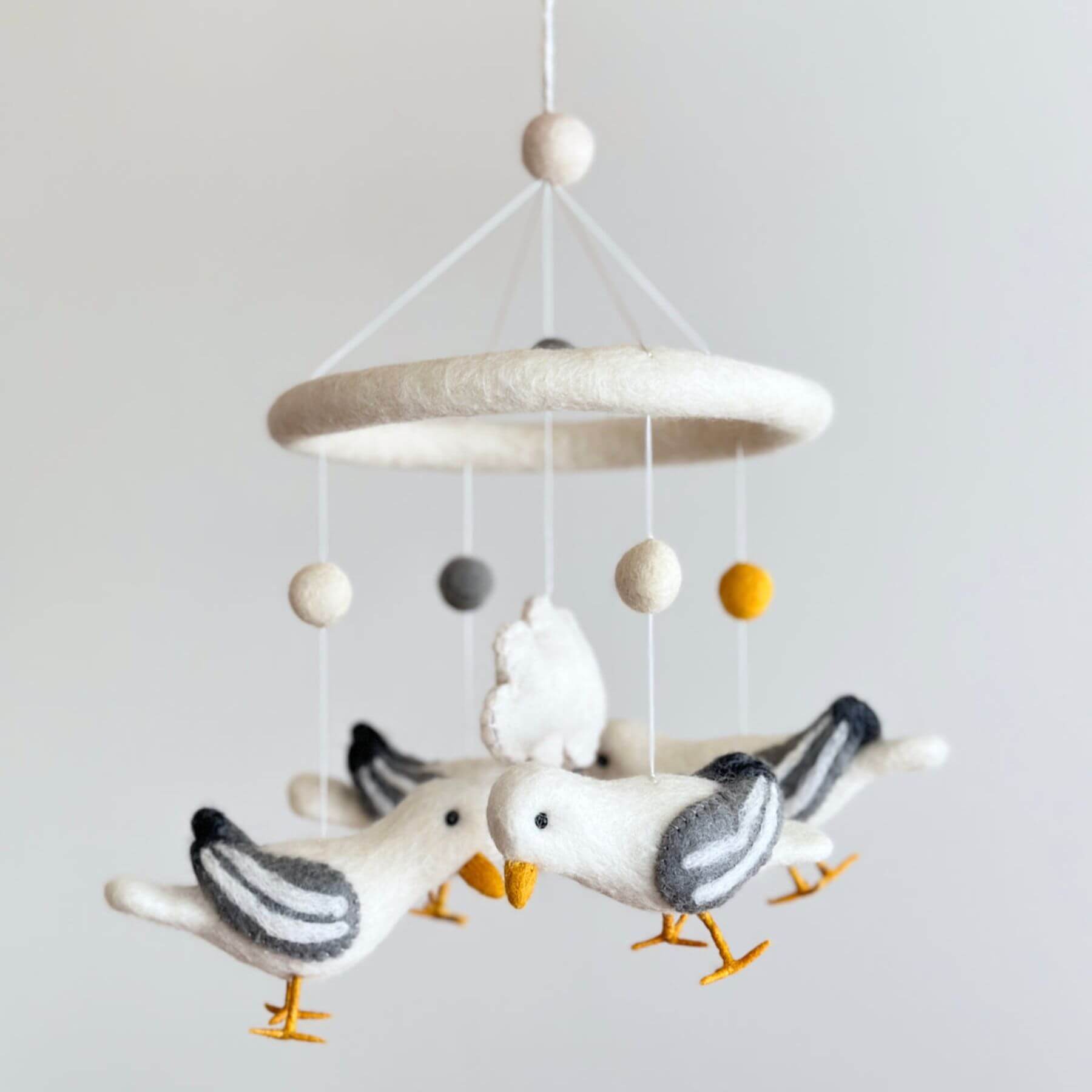 Ganapati Crafts Co. Felt Baby Mobile - Seagull