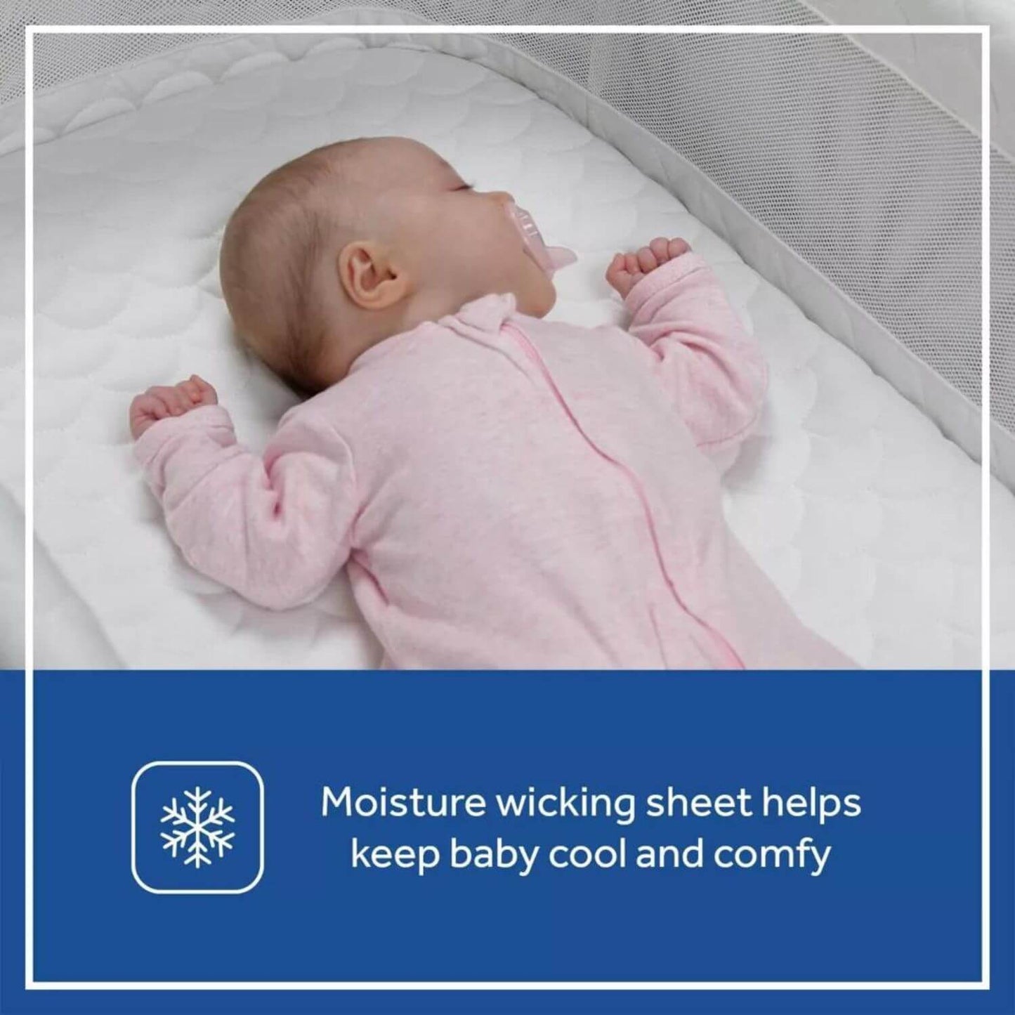 Sealy Cozy Cool Breathable 2-in-1 Baby Bassinet and Bedside Sleeper - Detail