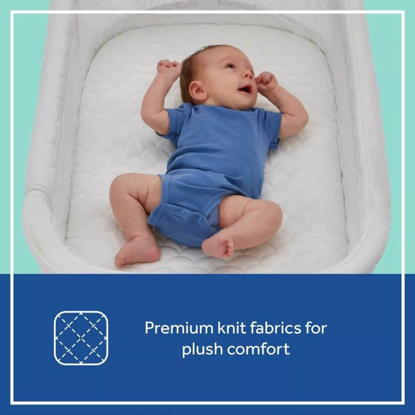 Sealy Cozy Cool Breathable 2-in-1 Baby Bassinet and Bedside Sleeper - Detail