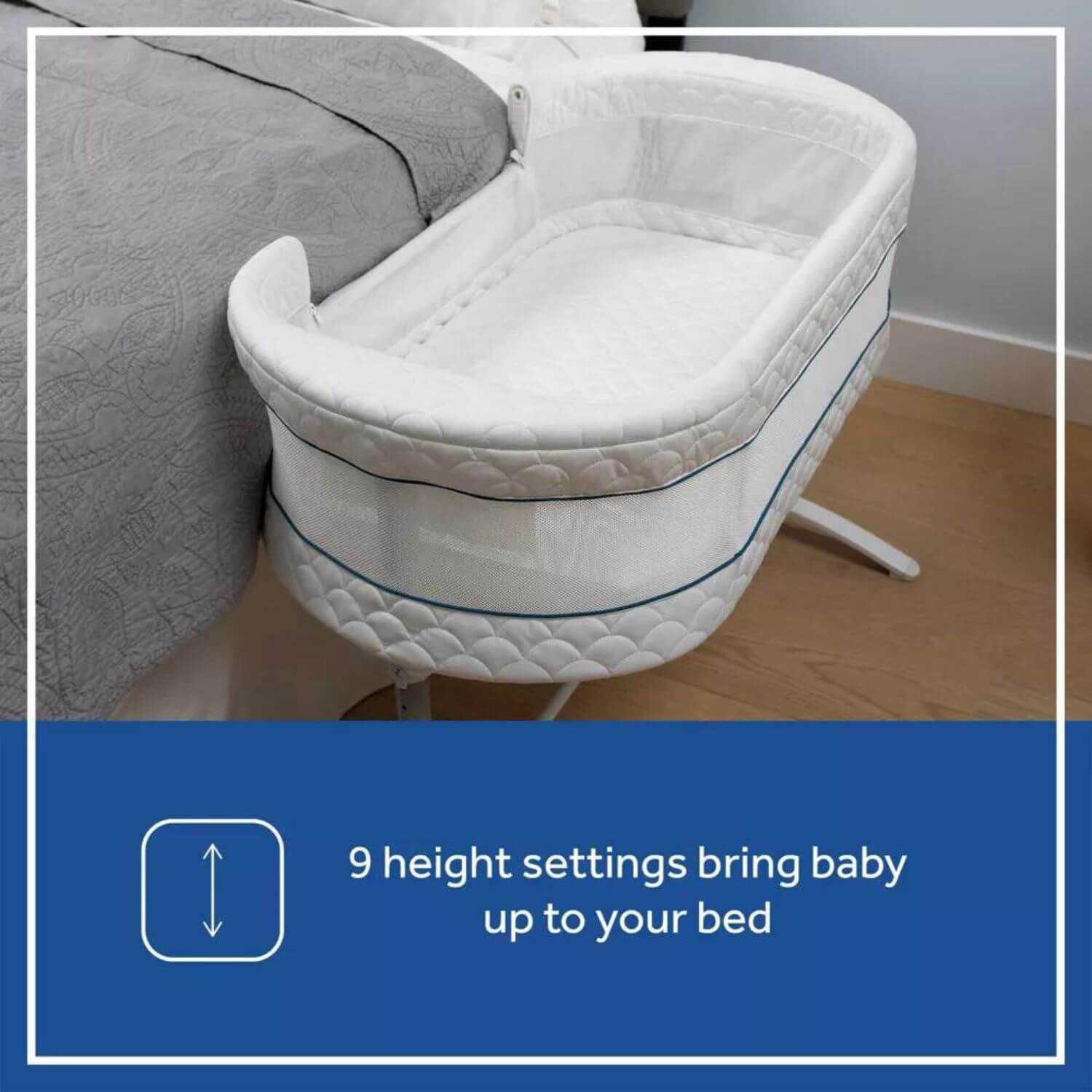 Sealy Cozy Cool Breathable 2-in-1 Baby Bassinet and Bedside Sleeper - Lifestyle