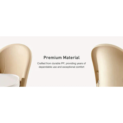 SEGLONIA 3-in-1 Folding High Chair Back with text about premium material on a white background
