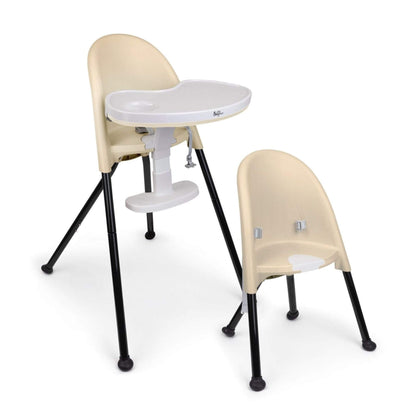SEGLONIA 3-in-1 Folding High Chair Beige/Black on a white background