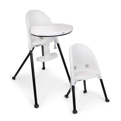 SEGLONIA 3-in-1 Folding High Chair White/Black on a white background