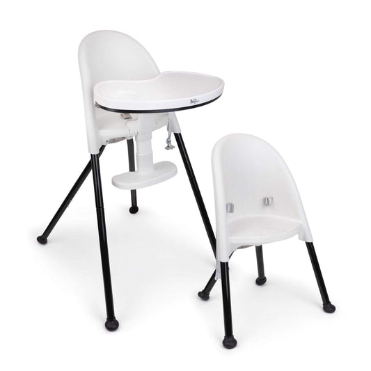 SEGLONIA 3-in-1 Folding High Chair White/Black on a white background