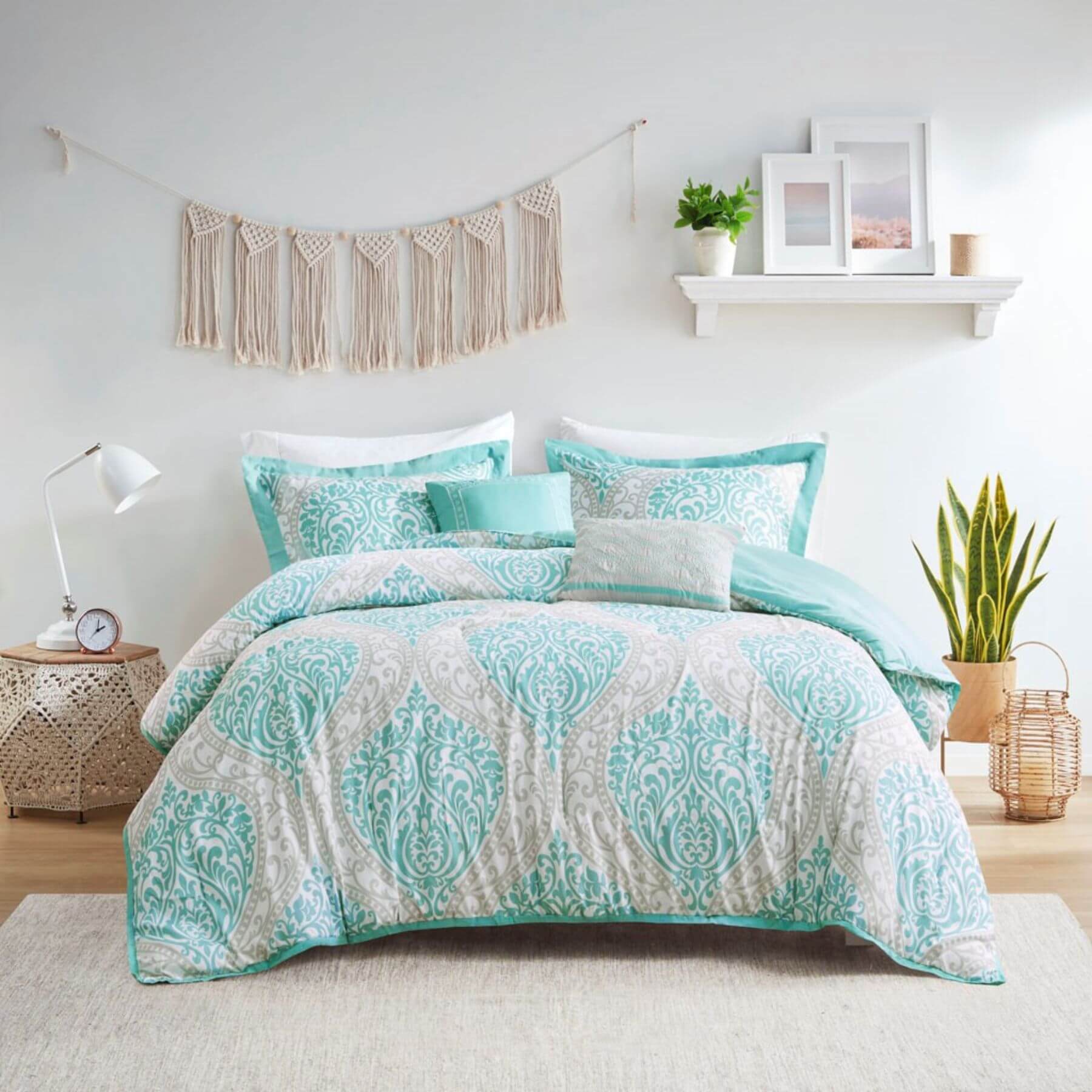 Senna Comforter Set Aqua