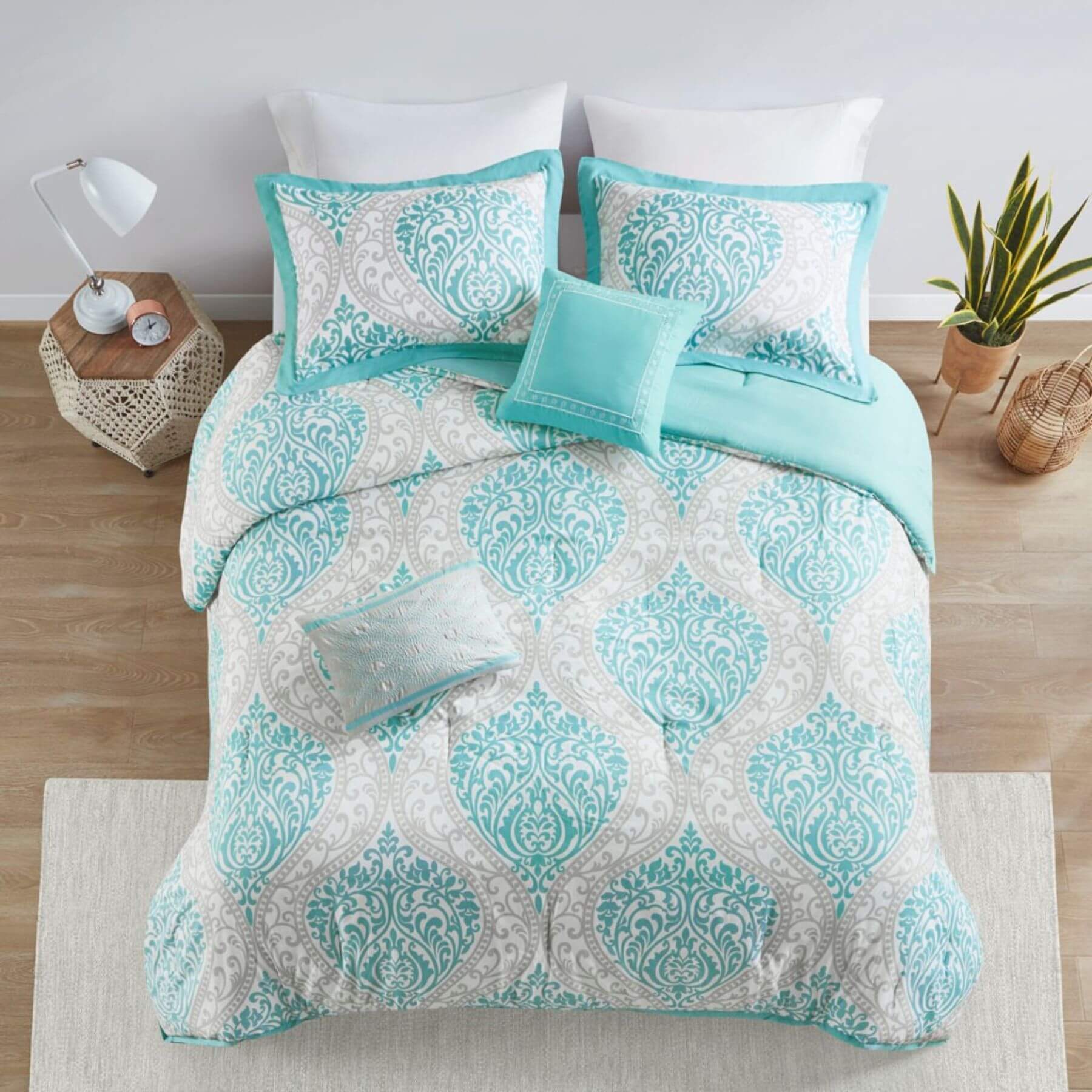 Senna Comforter Set Aqua