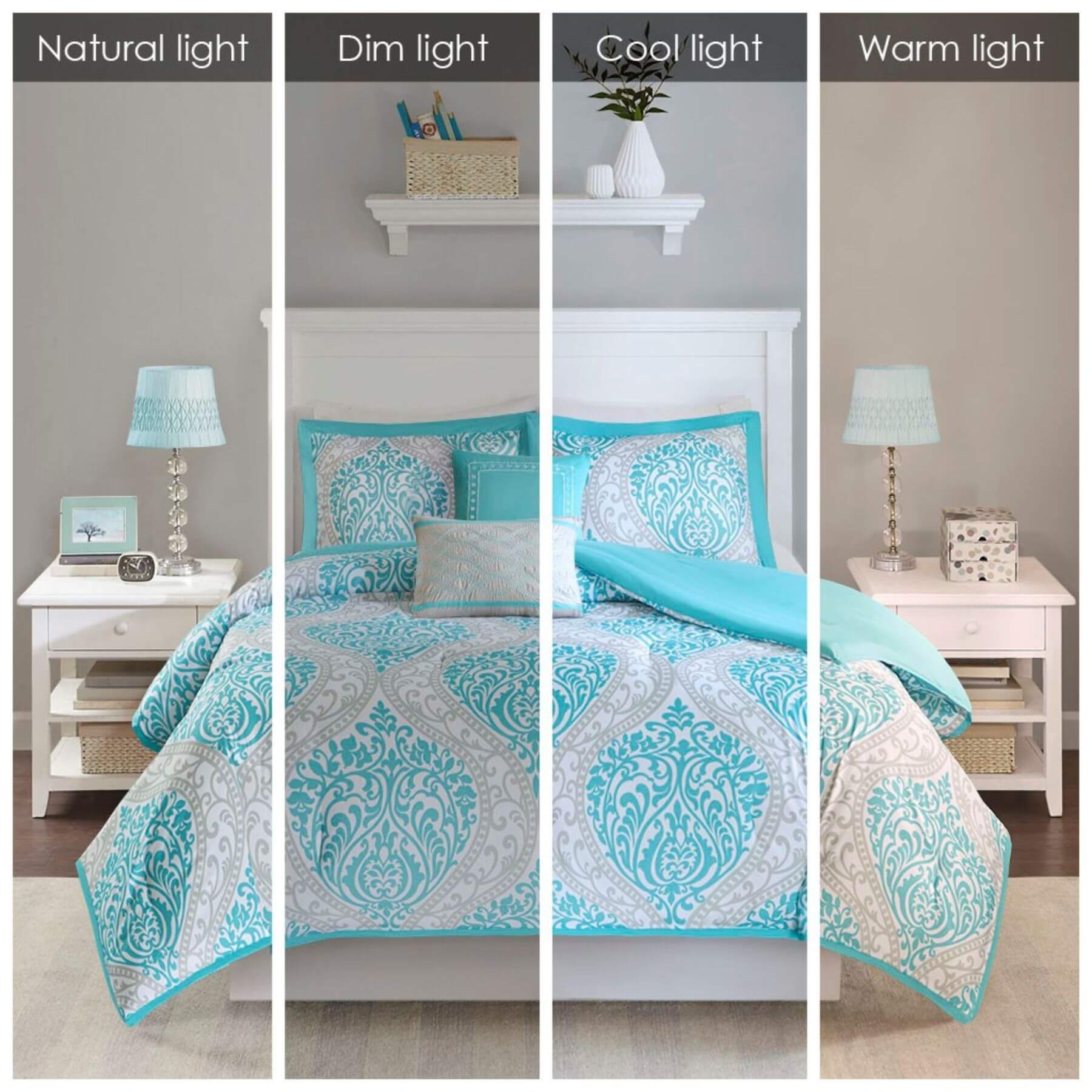 Senna Comforter Set Aqua - 4 Degrees of Light View