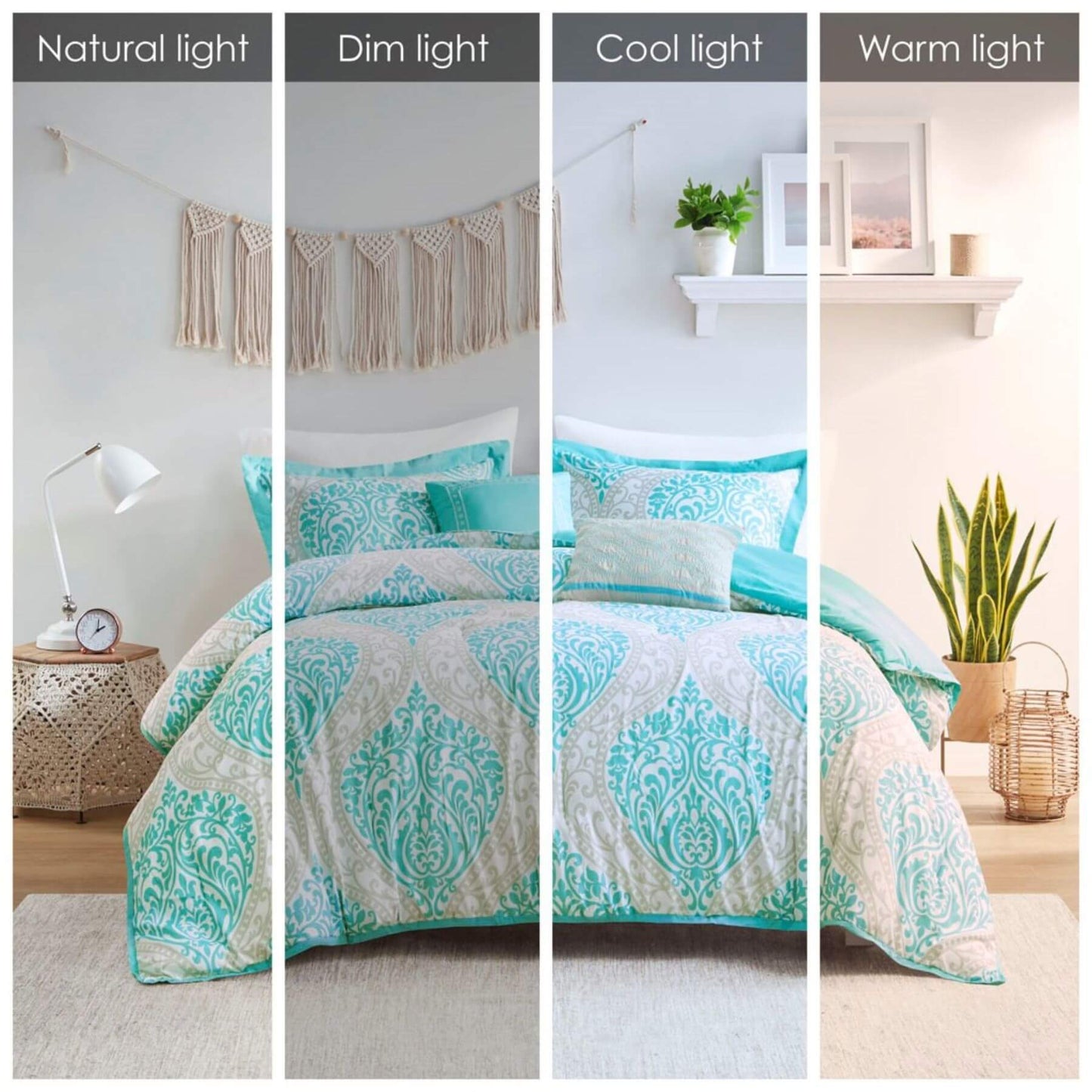 Senna Comforter Set Aqua - 4 Degrees of Light View