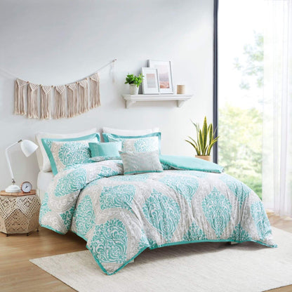 Senna Comforter Set Aqua