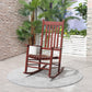 Outsunny Indoor/Outdoor Nursery Wooden Rocking Chair in Wine Red