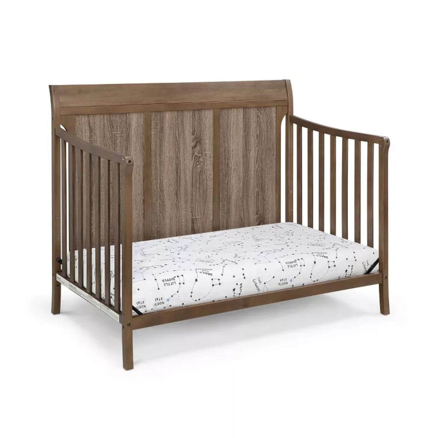 Shailee 4-in-1 Convertible Crib Brown/Brown Stone