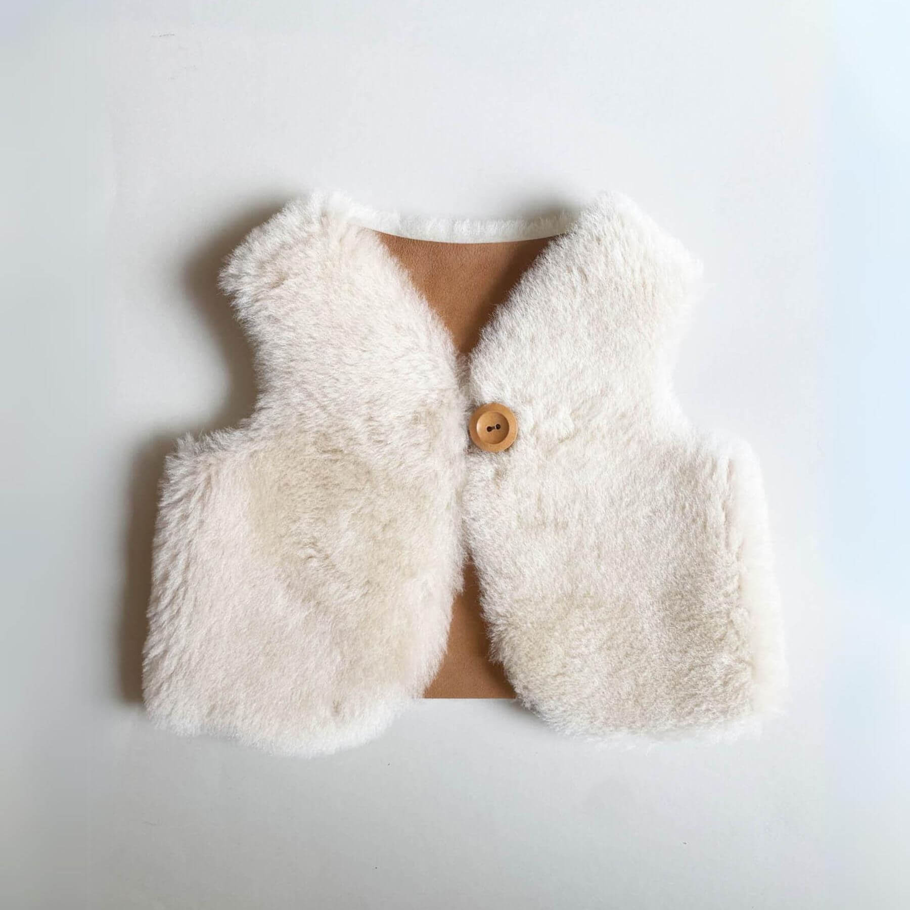 Unique Love Design Sheepskin Vest