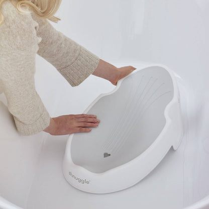 Woman holding Shnuggle Newborn Baby Bath Support