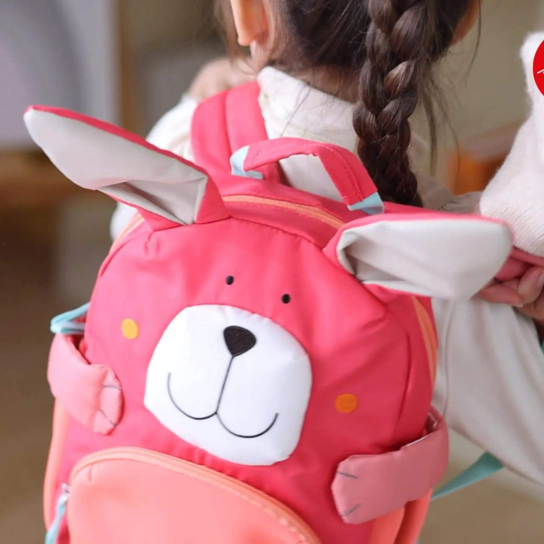 Child wearing sigikid Bunny Backpack