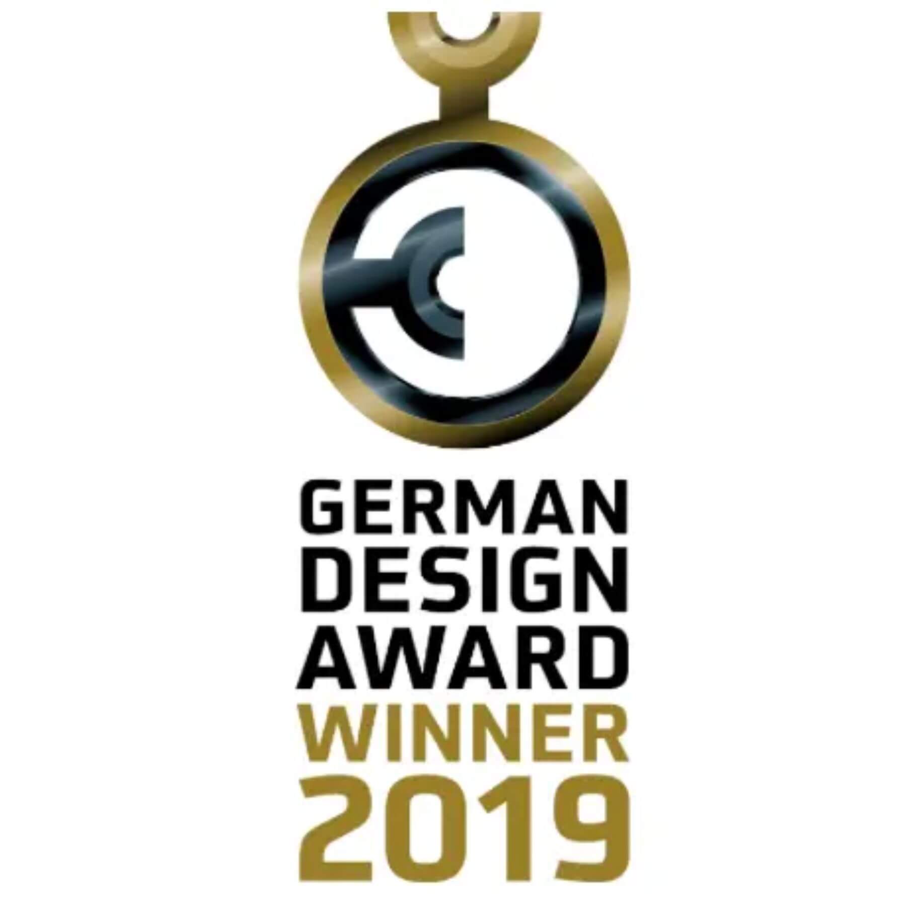 German Design Award winner 2019 logo on a white background