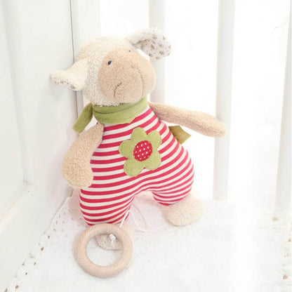 sigikid Organic Sheep Musical Toy in a crib