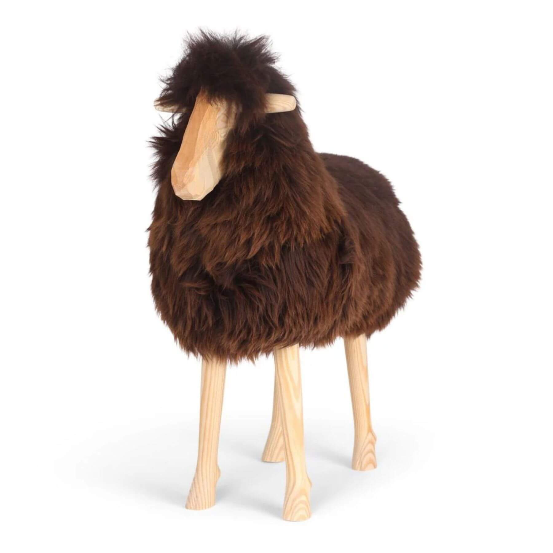 Signature Standing Sheep, Large, Natural Brown