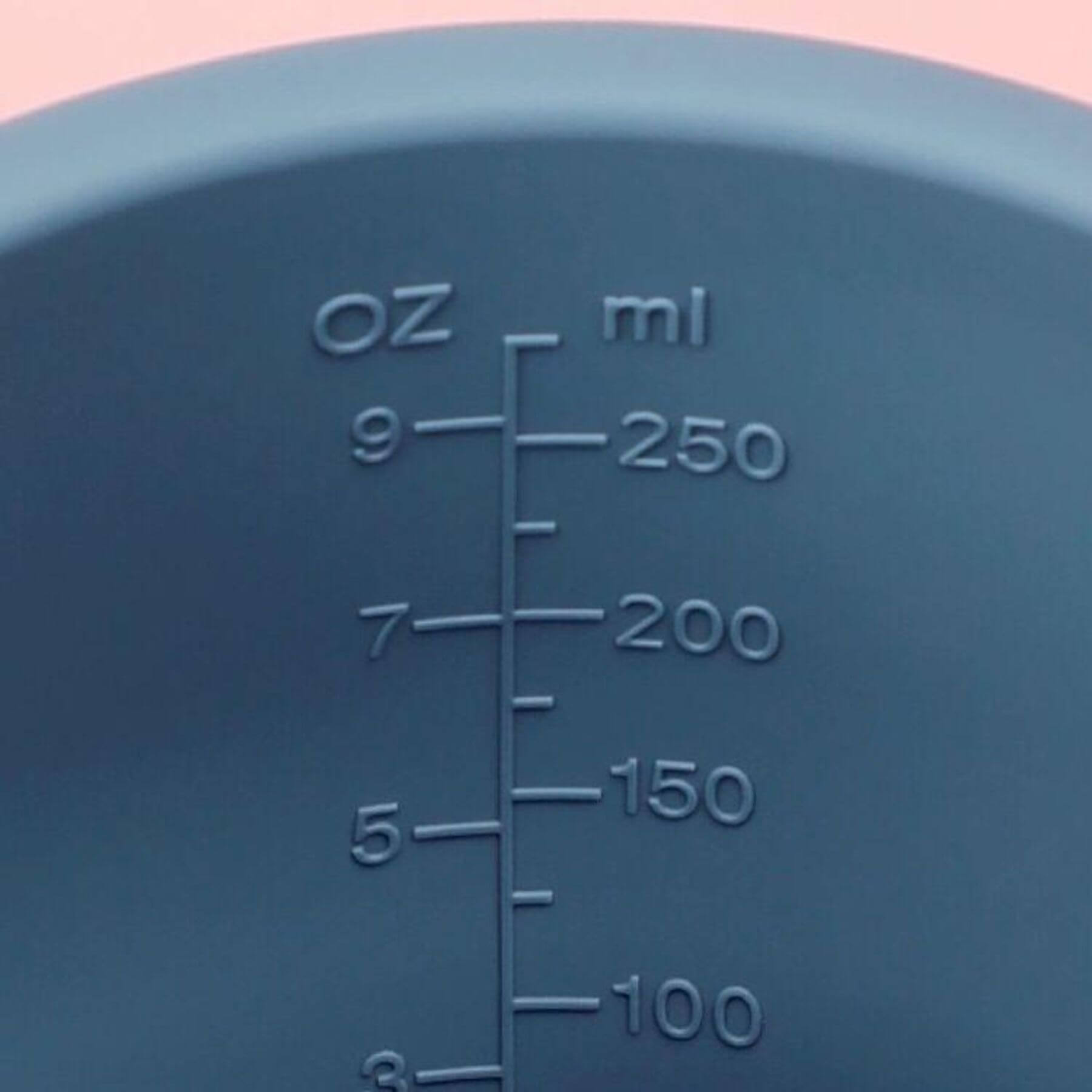 Close-up of Haakaa Silicone Sip-N-Snack Cup 8 oz
